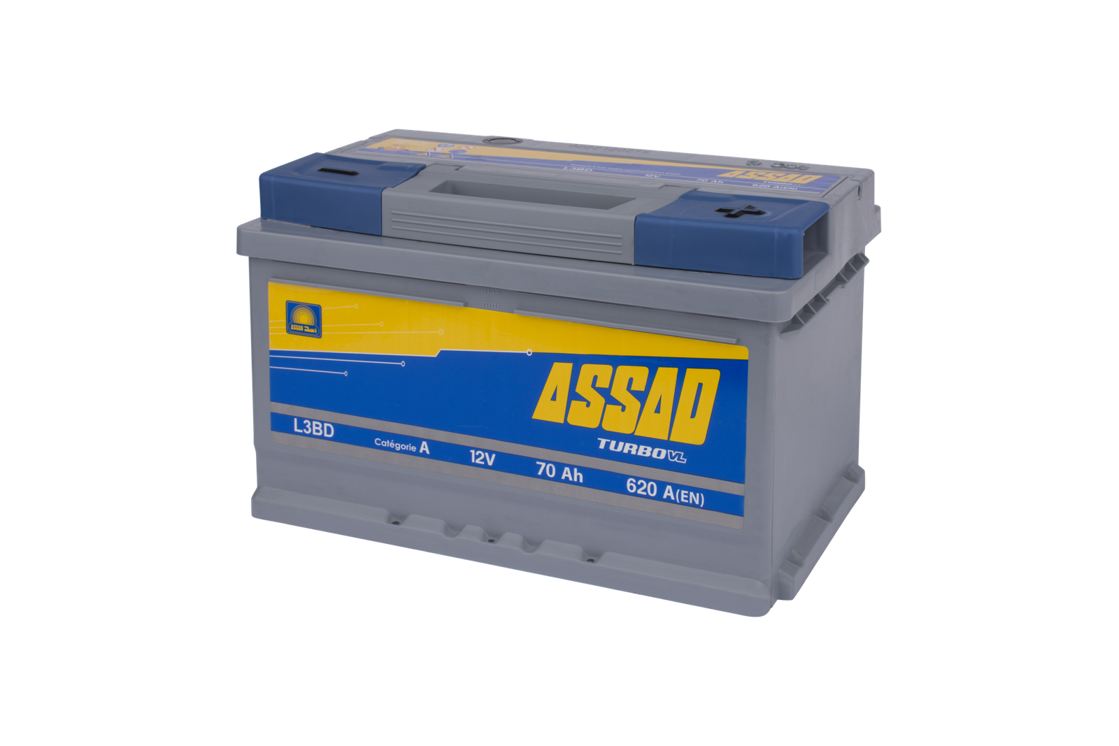 BATTERIE ASSAD 620A, 70AH, L3 DB